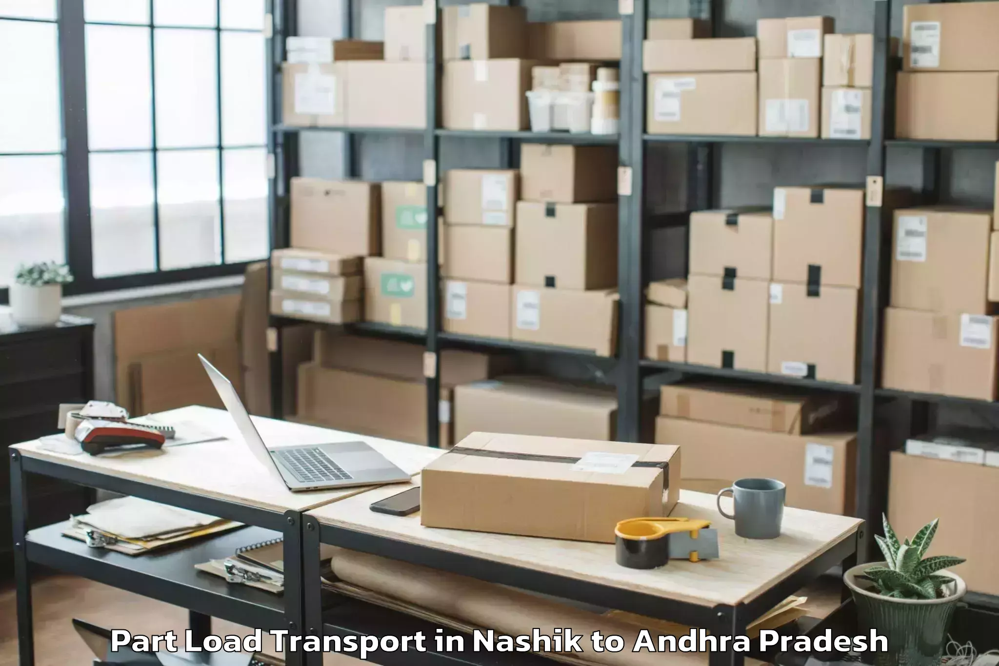 Top Nashik to Unguturu Part Load Transport Available